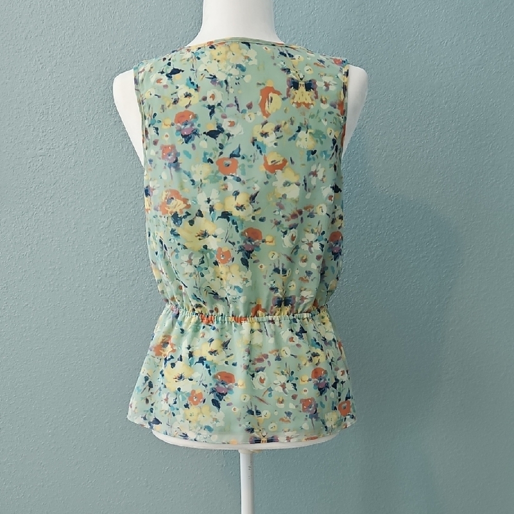 LC Lauren Conrad Multicolor Ruffle Blouse - Picture 2 of 3